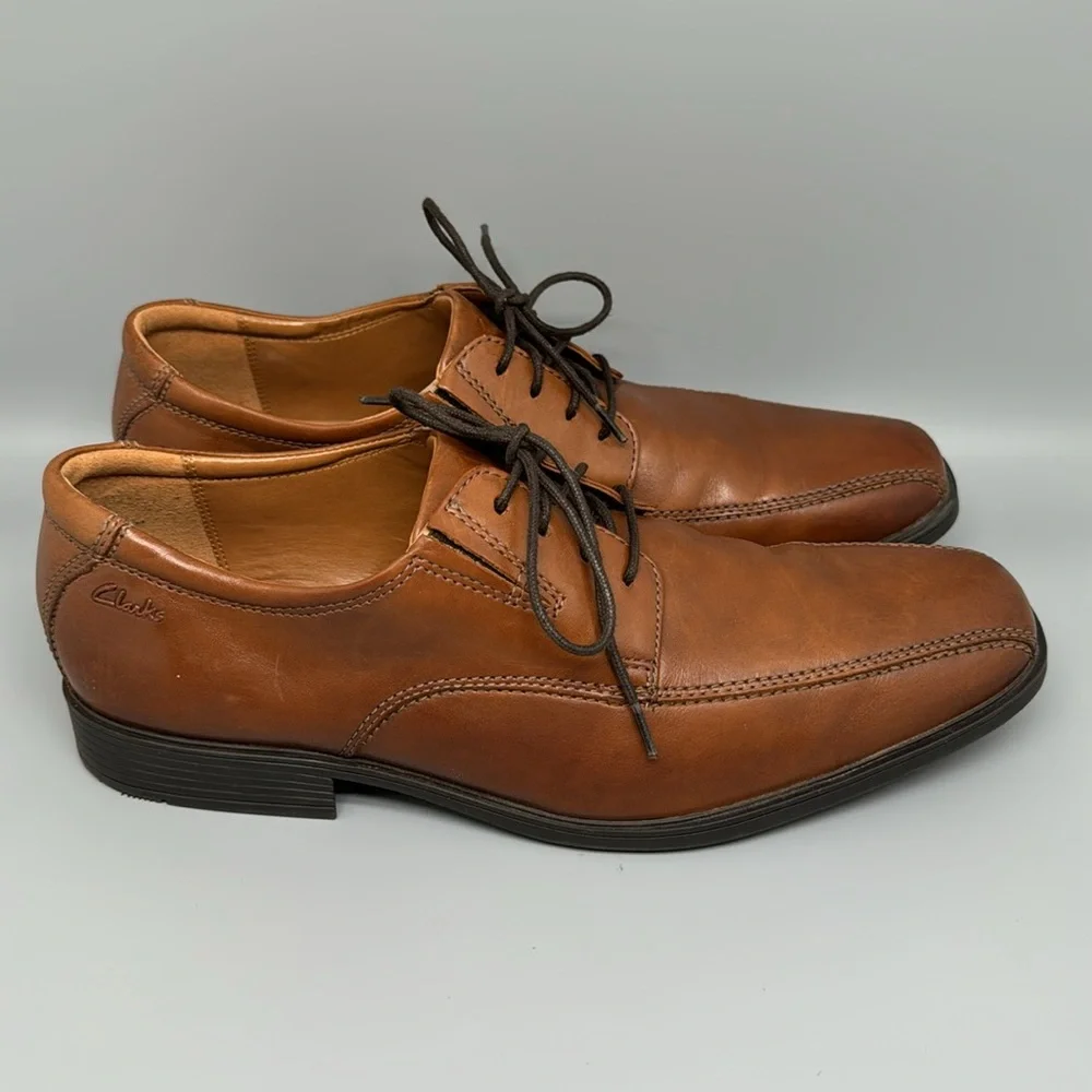 Clarks Tildan Walk Oxford Leather Dress Shoes Men’s Sz‎ 10